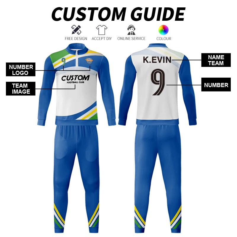 Мужская футбольная форма на заказ искусственная сублимация длинный рукав