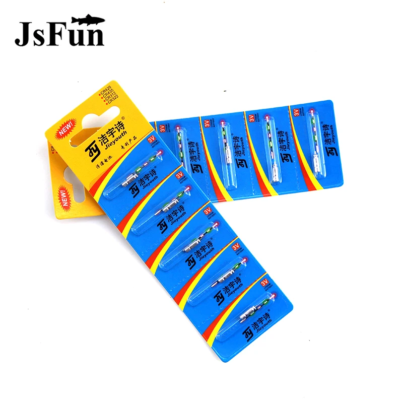 JSFUN 10 шт. электронный Рыбалка плавающие батарейки CR311 CR322 CR435 ночной светящийся поплавок для рыбалки литий ячейки с булавками PJ06