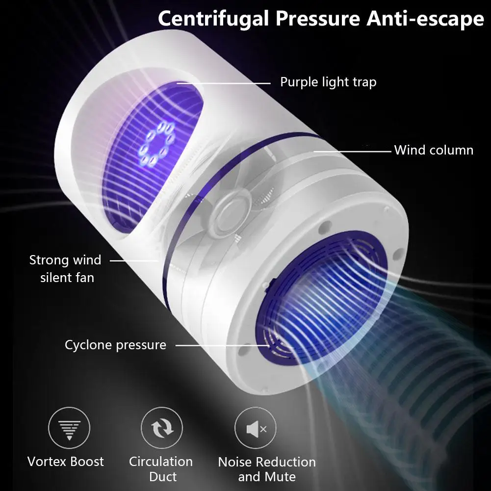 

Electric USB Mosquito Killer Lamp Photocatalytic Trap Lamp LED UV Light Suction Non-radiative Silent Mosquito Killer for Home