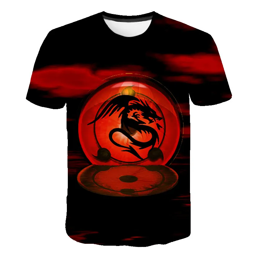 

Summer new round neck men's T-shirts 3D printing best-selling starry sky abstract dragon T shirts casual hip-hop street clothing