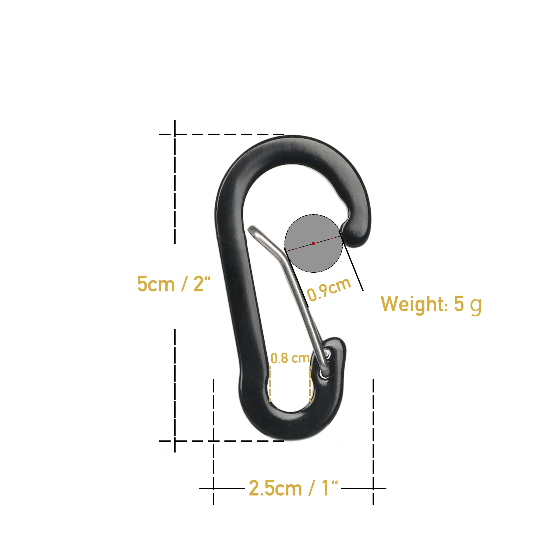 Маленький размер 5 см карабин зажим крючок Брелок для кемпинга походов