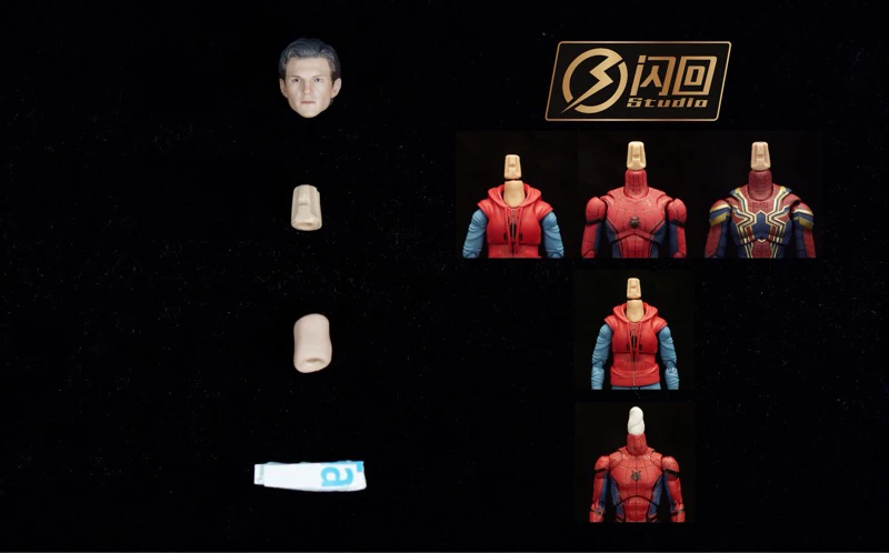 Spider-man голова Питера Паркера лепим 1/12 том Холланд голова резная модель для СВЧ 6 ''мужской аксессуар для тела