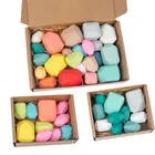 Деревянные игрушки Монтессори, деревянные радужные блоки, цветные камни, деревянные блоки, игрушки, Радужный камень, игрушка для укладки, Детская развивающая игрушка