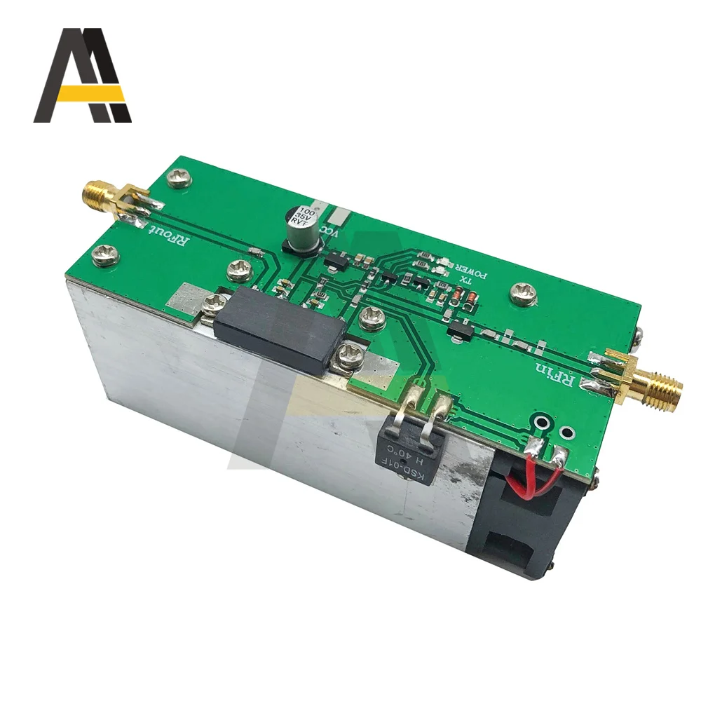 433MHZ 335-480MHZ 13W UHF RF Radio Power Amplifier AMP DMR 12-14V heatsink Assembled RF Amplifier Board