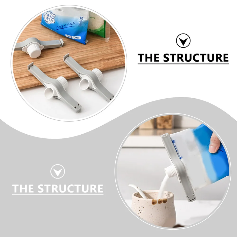 

10Pcs Food Sealers Food Sealing Clips Snack Food Storage Sealing Clamps (White)