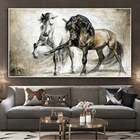 nordic running horse oil painting on canvas art prints wall art animal poster pictures for europe classical hoom decoration