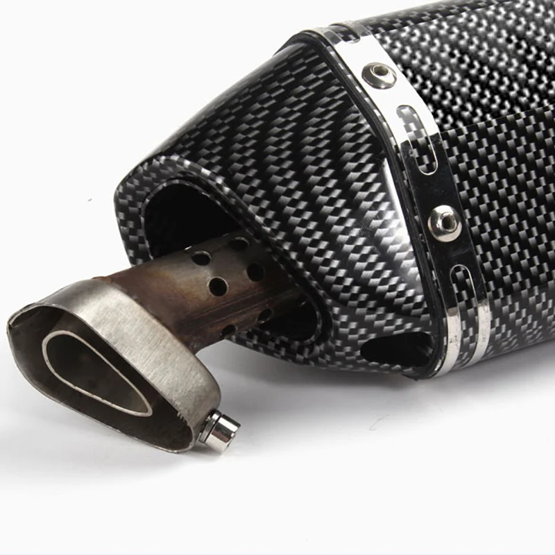 

Universal Motorcycle Muffler Tail Pipe Exhaust Silencer Tip Stainless Steel Vent Tube Escape Slip On 51mm Exhaust System Scooter