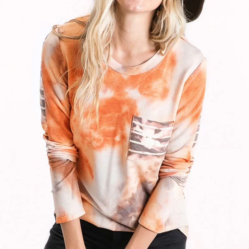 Размера плюс для женщин с О образным вырезом длинным рукавом Повседневные