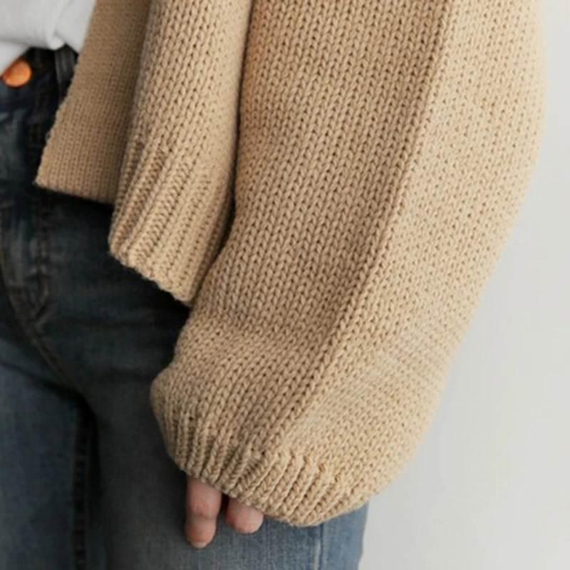 

2021 Long Cardigan Women Sweater Autumn Winter Long Sleeve Knitted Sweater Girls Knitted Coat Korean Elegant Ladies Sweaters