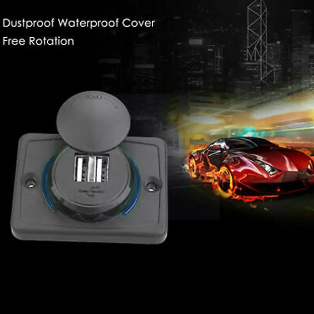 

2022 2 Port USB Car Phone Charger Adapter Dual USB Charging Power Outlet For 12V 24V Auto Motorcycle Adapters Socket Charge Y9N9