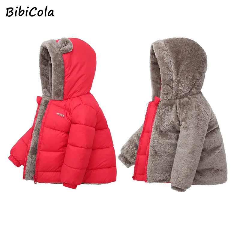 Детская верхняя одежда Зимние детские куртки для маленьких мальчиков Плотные