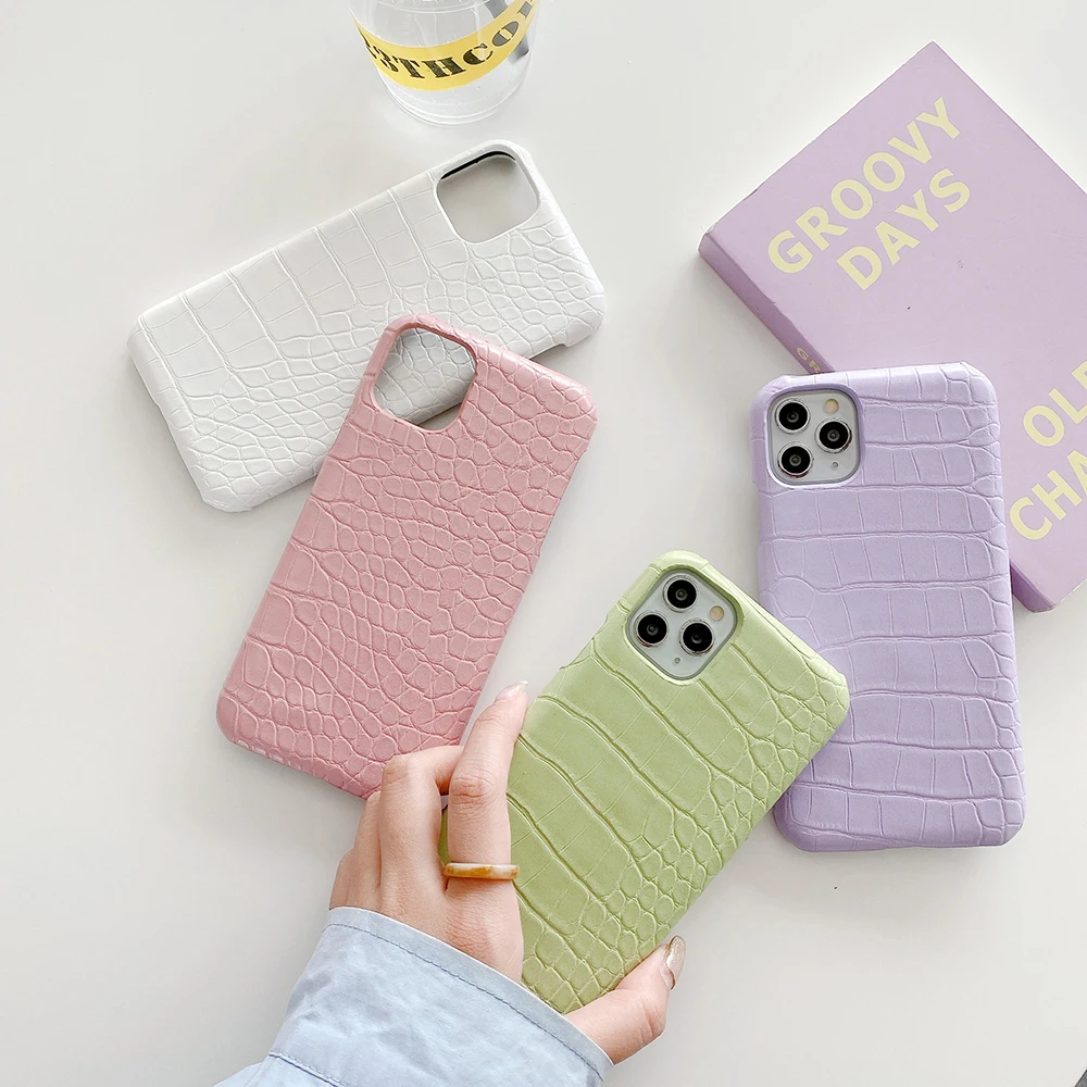 

Luxury Crocodile Pattern Oil Wax Leather Phone Case for Apple iPhone X Xr Xs 11 12 Mini 13 Pro Max 6 6s 7 8 Plus Cover Case
