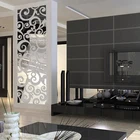 Акриловые зеркальные настенные наклейки для гостиной спальни вход ТВ фон декоративные 3D Облака шаблон настенные наклейки домашний декор
