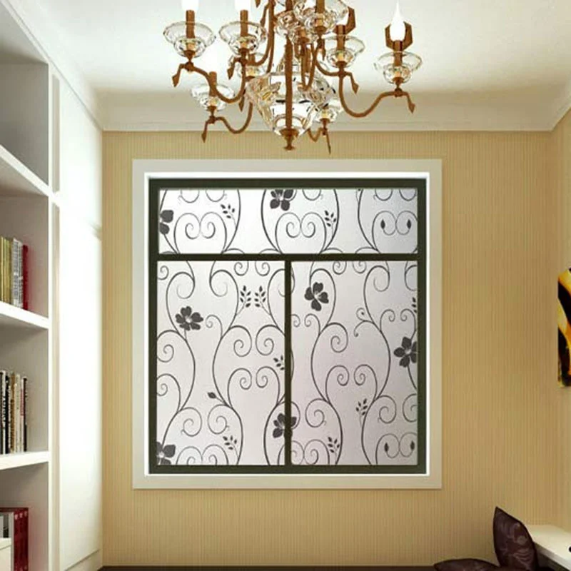 

Waterproof Frosted Glass Opaque Window Privacy Film Home Decor Film Bedroom Bathroom Office Sticker Self Adhesive Film 45x100cm