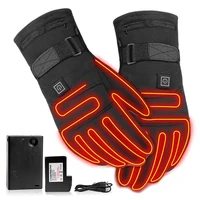 usb electric heated gloves 3 7v 4000 mah rechargeable battery electric gloves winter warm heating hand warmer skiing gloves