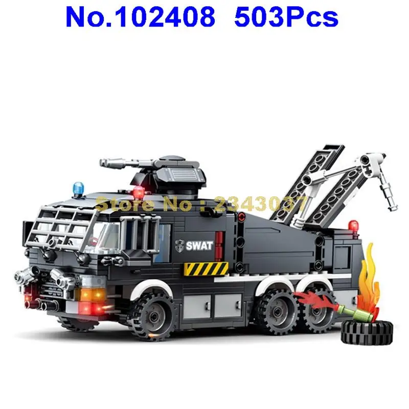 102408 503 шт. 2 мировая война военные автомобили Swat водный автомобиль 4 строительных