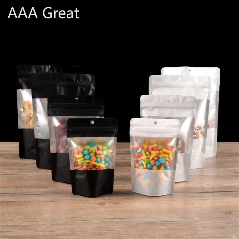 100 шт./лот пластиковые пакеты для закусок конфет цветов чая алюминиевые
