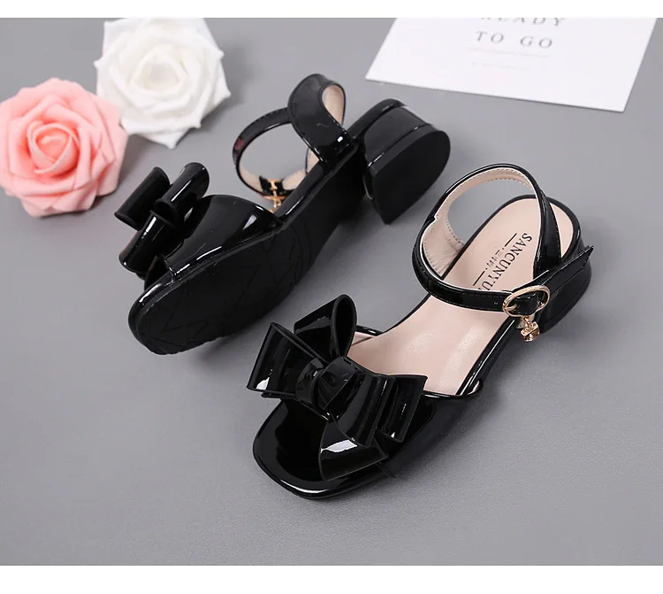 

2020 Spring-Summer New Korean-style Kids Girls Sandals High Heel Anti-Slip Children's Shoes 26-37 Code