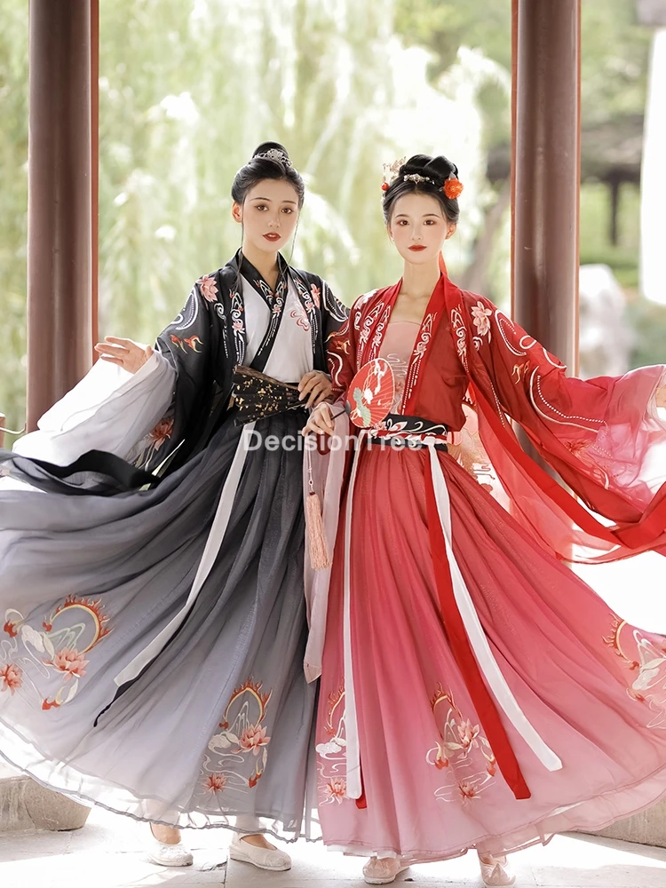 

2021 сказочное женское платье ханьфу, традиционная китайская кружевная одежда ханьфу, одежда для древней Народной сцены, выступления, танцев,...