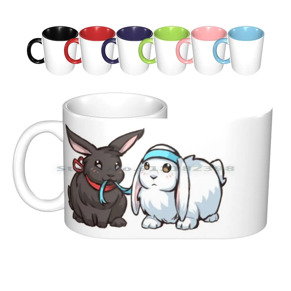 

Wangxian Bunnies Ceramic Mugs Coffee Cups Milk Tea Mug Wangxian The Untamed Mo Dao Zu Shi Bunnies Rabbits Cute Lan Zhan Wei