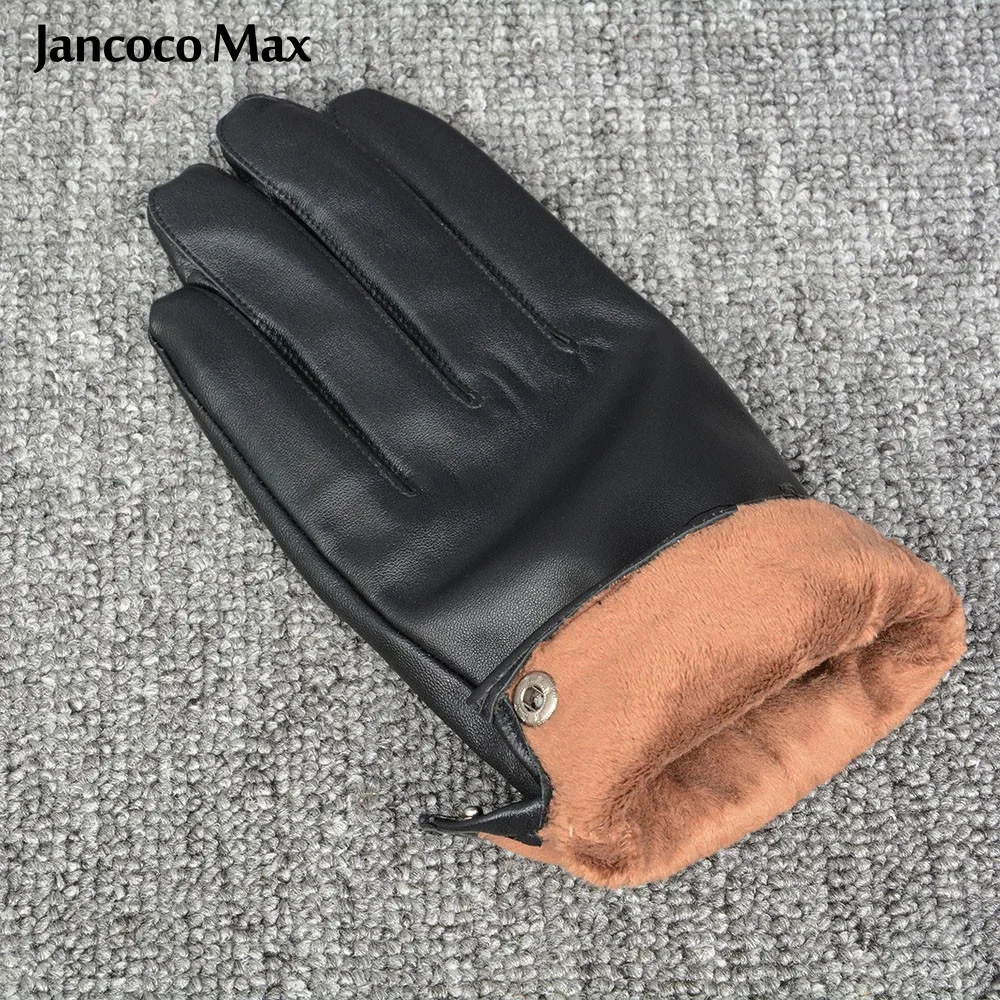 Новое поступление перчатки Jancoco Max из натуральной овечьей кожи для мужчин черные
