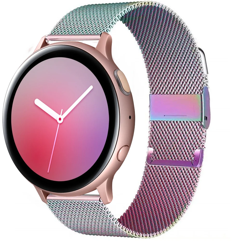 

20mm 22mm strap For Samsung Galaxy watch Active 2 40/44mm Gear S3 bracelet Huawei GT/GT2/2e/Pro watch 3/45/41mm magnetic band