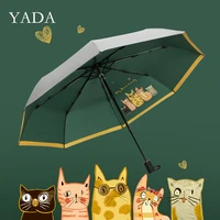 yada new ins catheartrabbit pattern 3 folding umbrella rain uv cartoon umbrella for women charm windproof umbrellas ys200137