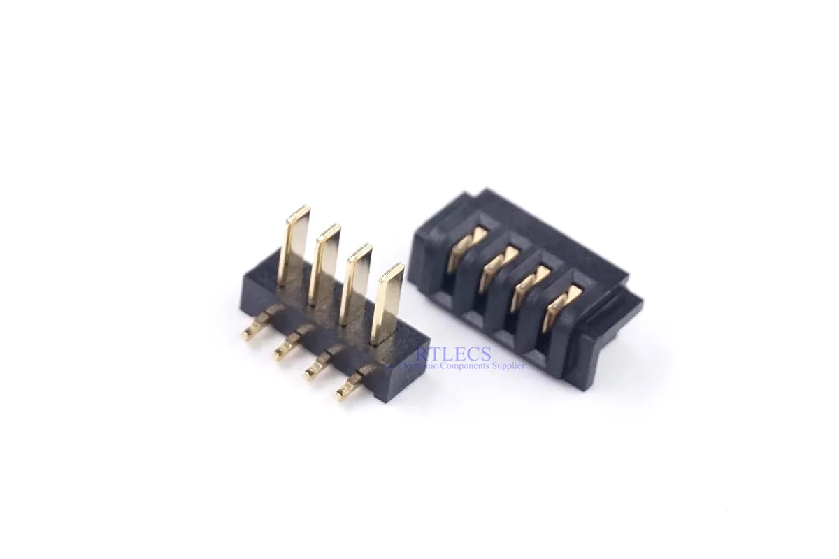 10 Pairs Pitch 2.5 mm 4 Positions Female Blade Receptacle 5.8 Male Header Battery Connector Right Angle Through Holes 7A /pin |