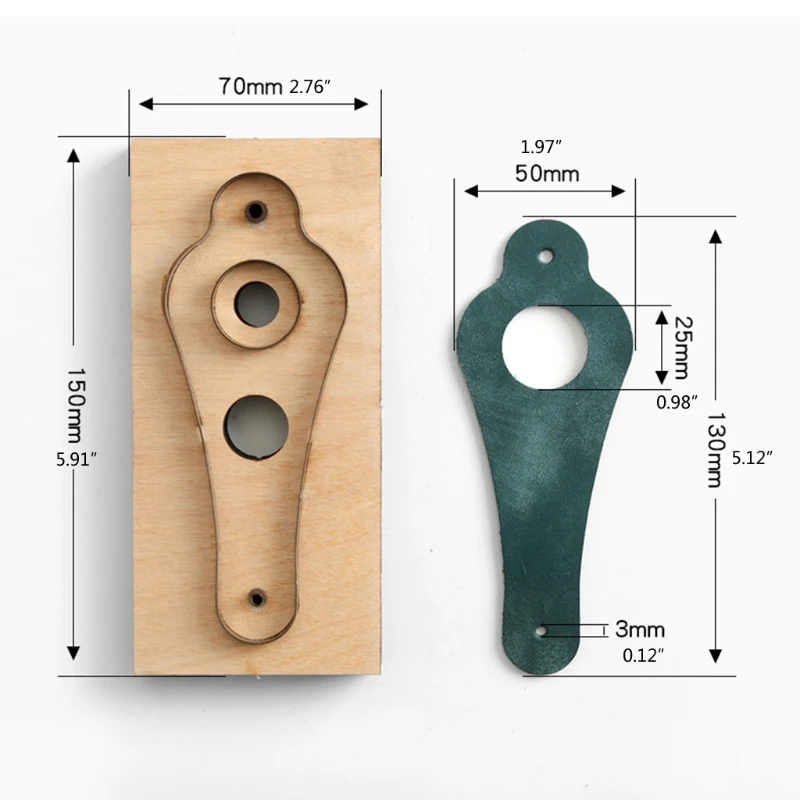 

Glasses Lanyard Dies Stencil Scrapbook Embossing Wooden Die Cutting Leather Mold for DIY Art Crafts Aceessories