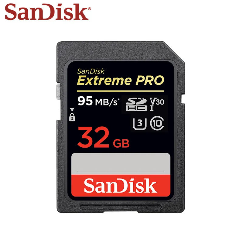 SanDisk Extreme Pro высокоскоростная карта памяти SD 32 ГБ SDHC Max 95 МБ/с./с U3 V30 C10 64 128 флеш SDXC 170