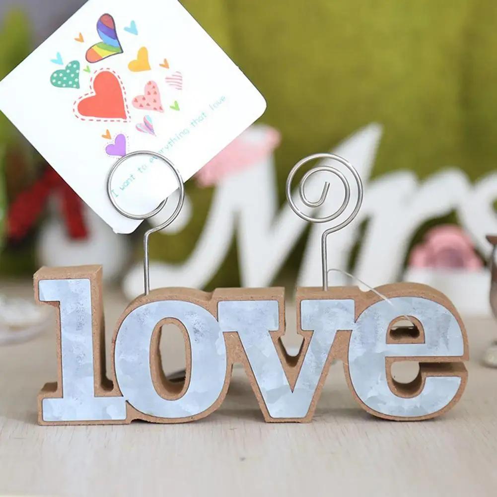 

Table Card Holder Letters Love Sign Picture Holder Decor Desktop Message Folder Valentine's Day Gift Wedding Number Name Sign
