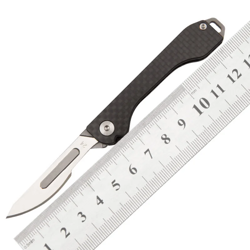 Мини Сменное Лезвие Карманные ножи нож для фруктов EDC из нержавеющей стали на