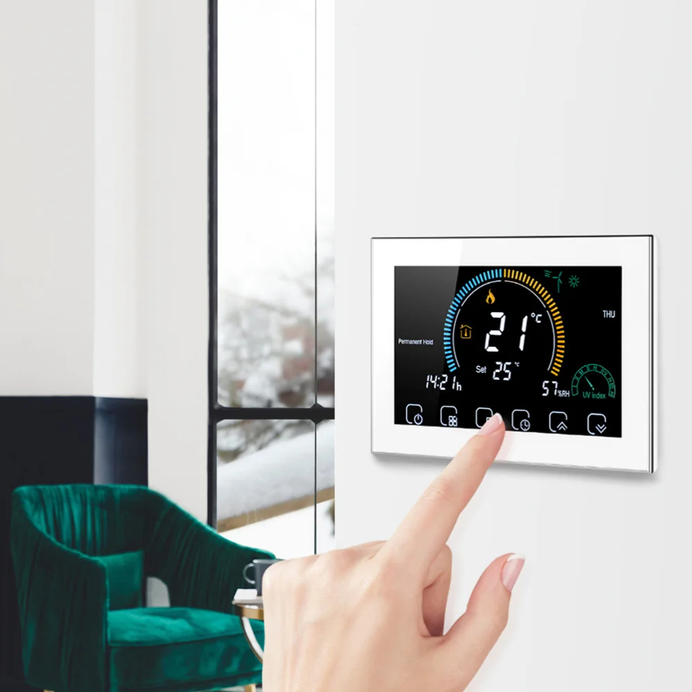 

1 Set Smart Thermostat Standard Thermostat Touch Screen Heating Room Thermostat