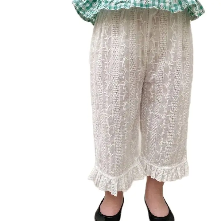 

Новинка, Детские повседневные брюки VIDMID, детские летние корейские брюки от комаров в иностранном стиле, брюки с вырезами для девочек, P5159