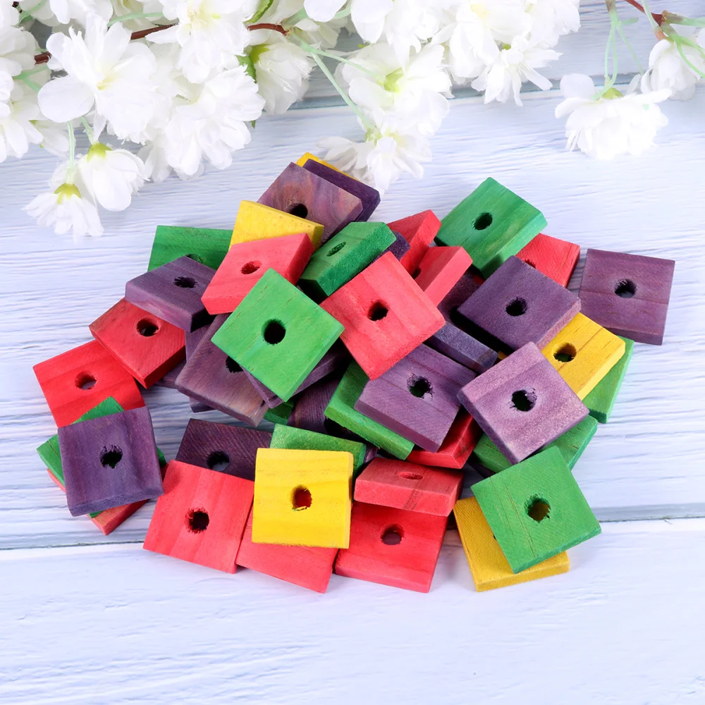50 Pieces Educational Parrot Wood Clip Funny Bird DIY Playing Bite (Mixed Color) | Дом и сад