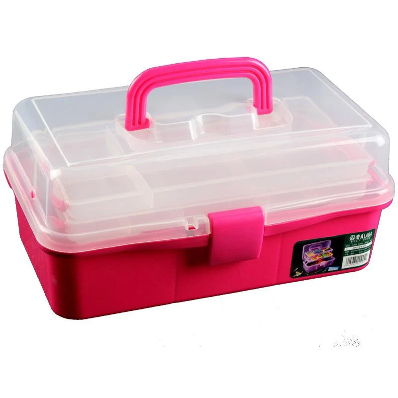 

LAOA Colorful Folded Tool Box Work-box Foldable Toolbox Medicine Cabinet Manicure Kit Workbin For Storage