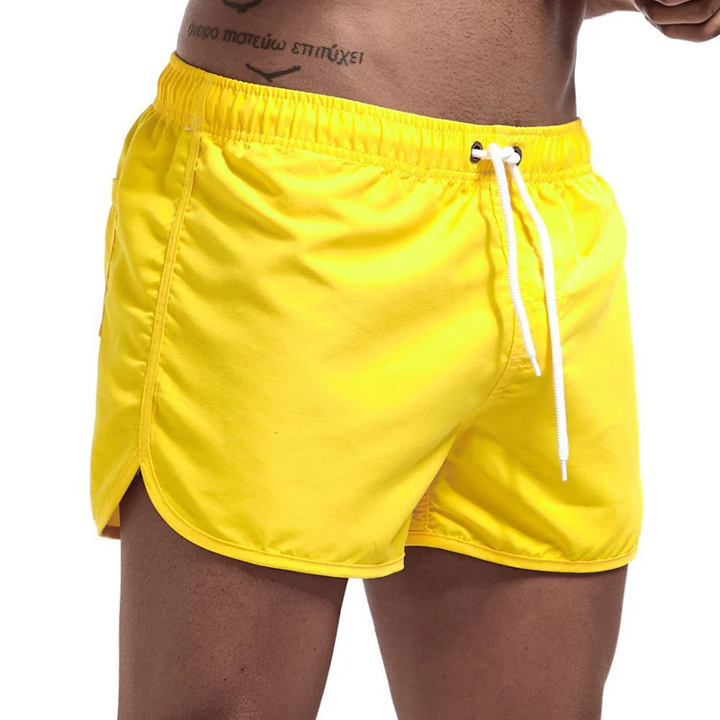 

2021 New Summer Hot Shorts Men's Swimwear Male Solid Breathable Boardshorts Casual Beach Jogging Surfing Sweatpants Swimsuit