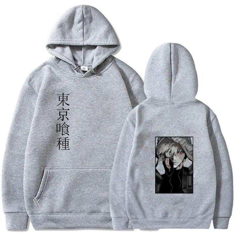 

Толстовка с капюшоном в стиле японского аниме «Токийский Гуль» и длинными рукавами, свободная повседневная Эстетическая толстовка унисекс