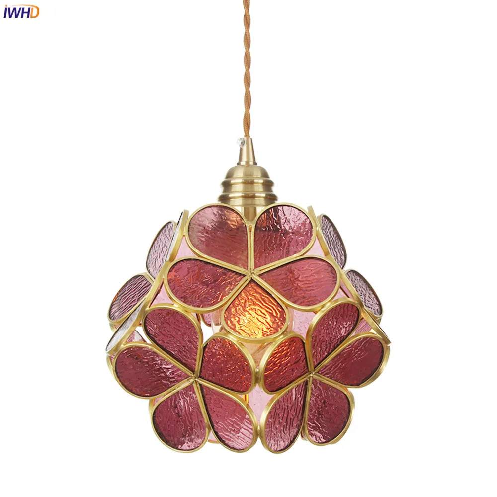 Медный Подвесной Светильник IWHD в американском стиле s осветительный прибор для