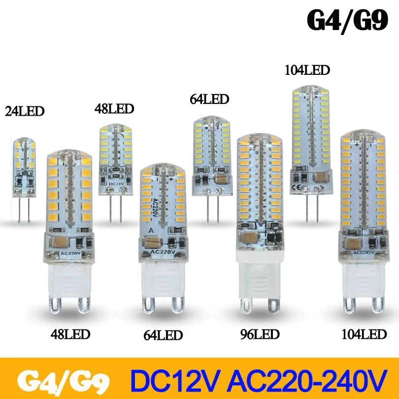 Светодиодсветодиодный лампа 220 В G9 SMD 2835 3 Вт 5 7 8 10 12 светодиодная G4 постоянного