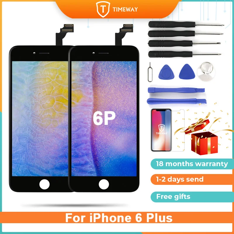 ЖК дисплей TIMEWAY для iphone 6/6 Plus 100% дюйма качество AAA сенсорный экран замена экрана 6S/6S