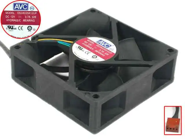 Вентилятор охлаждения сервера AVC DS08025R12UP 026 DC 12 В 0.7a 80x80x25 мм|square fan|server fan80x80x25mm fan |