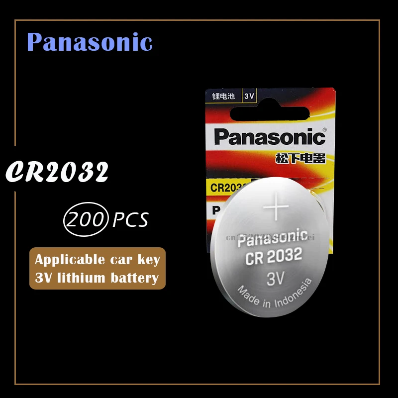 200 шт. оригинальный бренд Новый аккумулятор для PANASONIC cr2032 3v кнопочные батареи
