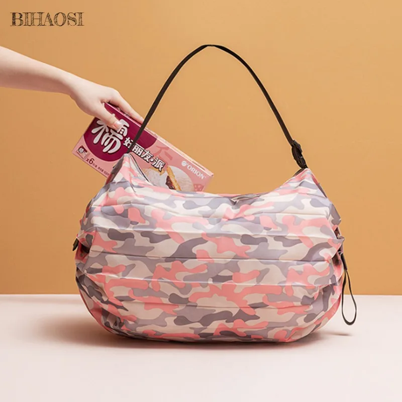 Складная сумка для хранения покупок дорожная переносная большая утолщенная