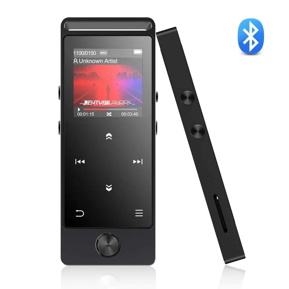 Bluetooth MP3 плеер Металлический музыкальный плеер без потерь сенсорный экран поддержка tf-карты до 64 Гб с fm-радио, запись, электронная книга