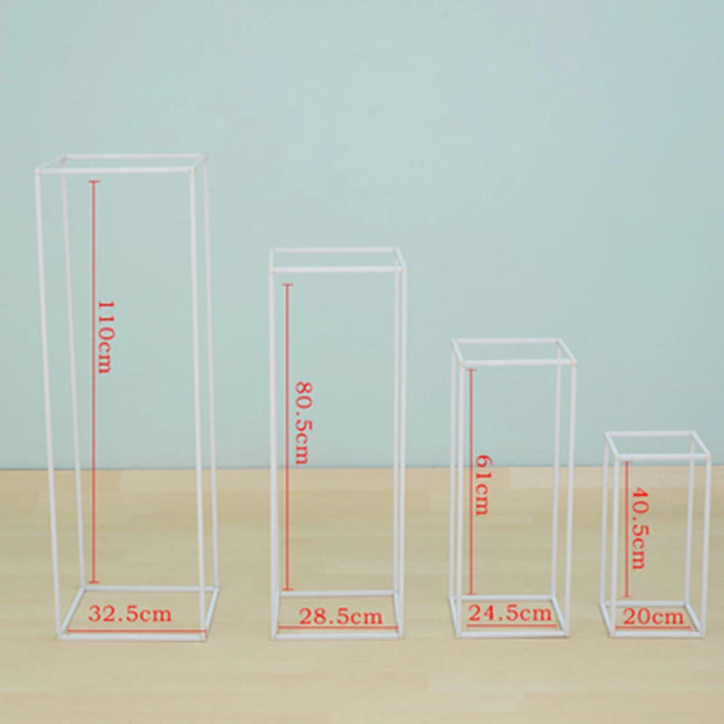 

Wrought iron metal pillar geometry frame wedding road center background frame guide DIY stage decorationv