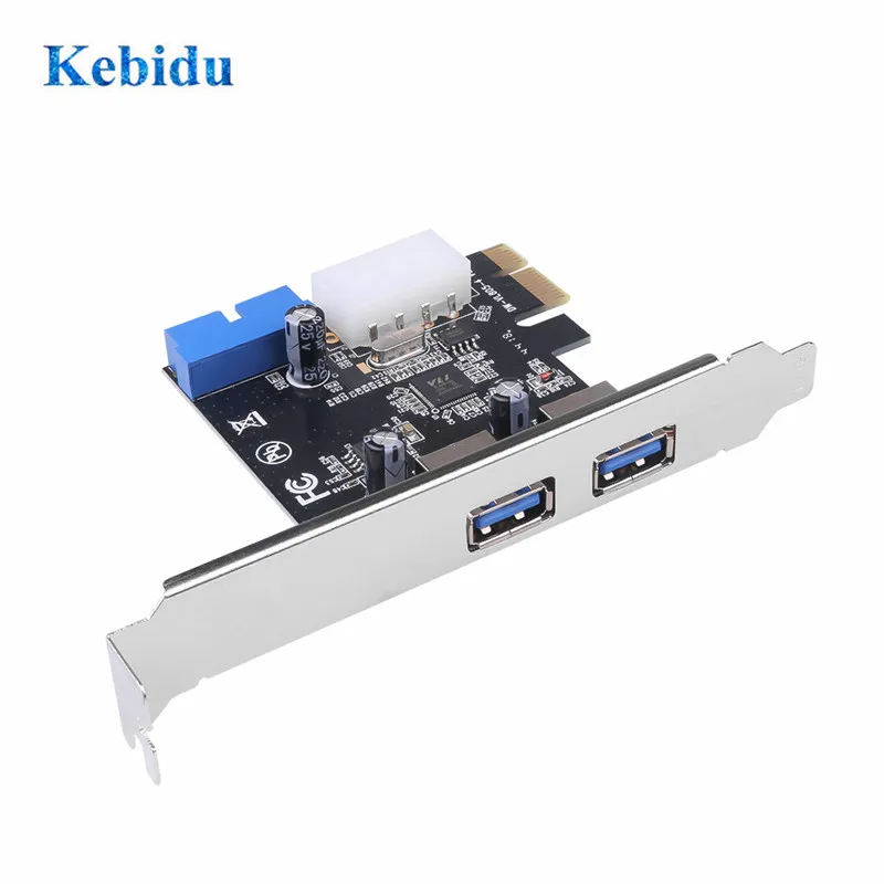Плата расширения KEBIDU PCI Express профессиональная 2 порта 5 Гбит/с USB 3 0|Компьютерные