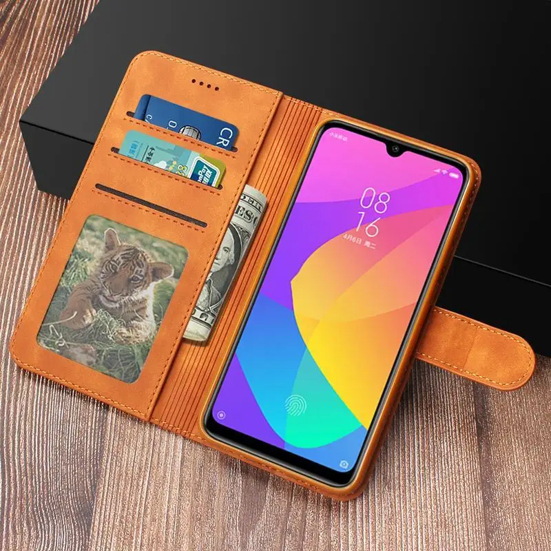 Чехлы для Xiaomi Mi 9 SE чехол с магнитной застежкой и отделением карт простой