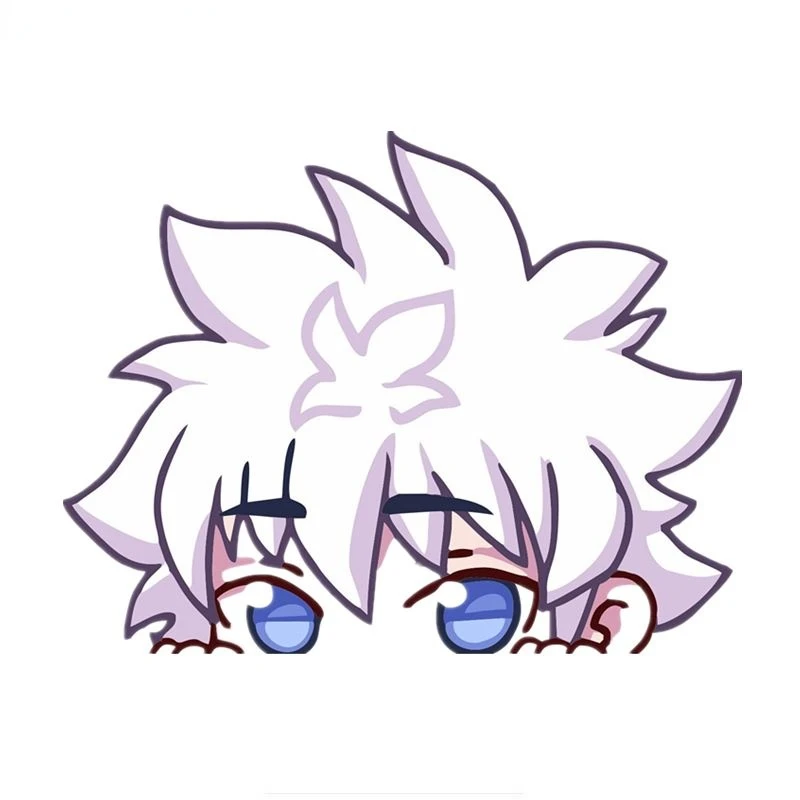 

Killua Cute Cartoon 3D Car Stickers Anime Vinyl Decal for Bumper Window Phone Trunk Guitar Cover Scratches Exterior PVC13x11cm
