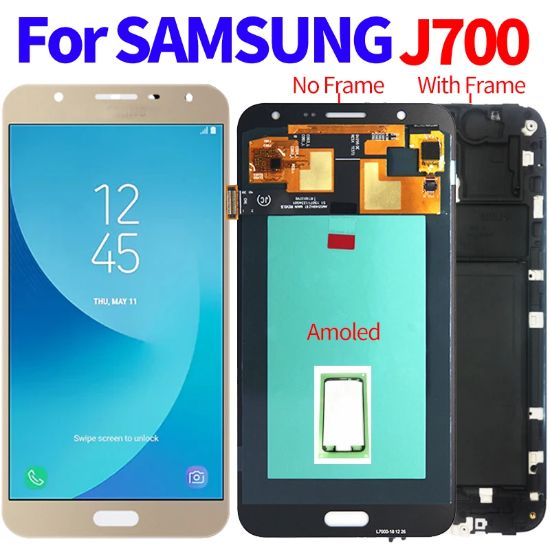 Супер AMOLED для Samsung Galaxy J7 2015 J700 J700M J700H J700F ЖК дисплей сенсорный экран дигитайзер